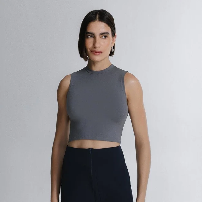 Blusa Cropped Regata Evershape