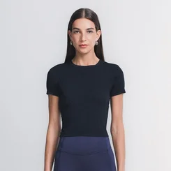 Blusa Cropped Manga Curta In Skin